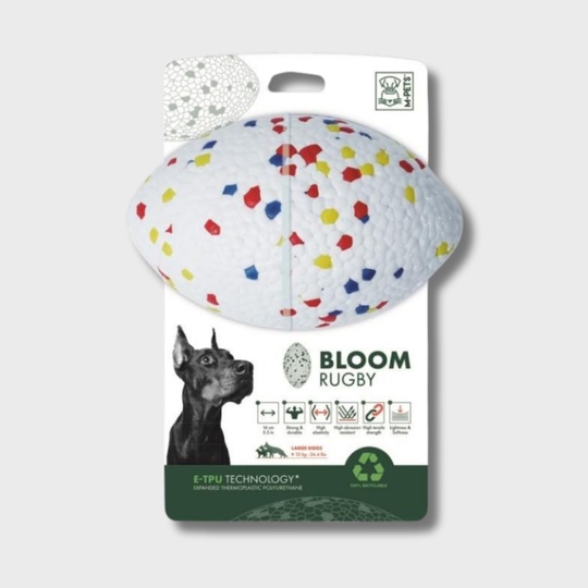 Игрушка для собак мяч Рэгби Блум разноцветный M-PETS , 14 см