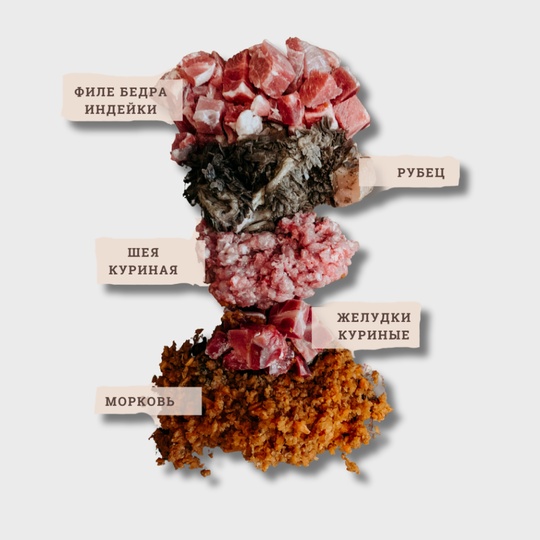Рацион №2 Индейка + курица 600 г