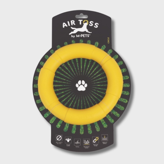 Игрушка для собак AIR TOSS Кольцо желтое диам.20,5 см