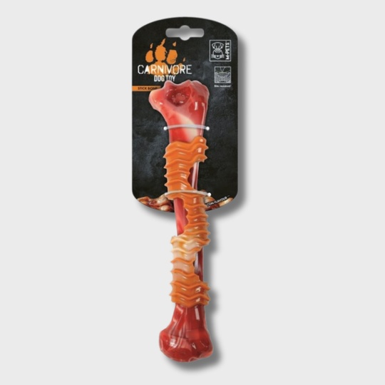 Игрушка для собак Карнивор кость, вкус бекона, цвет красный, 25.4x5.5x4.8 см Большая