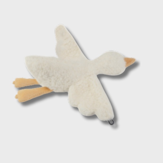 Игрушка для собак Утка Фло с пищалкой, белая