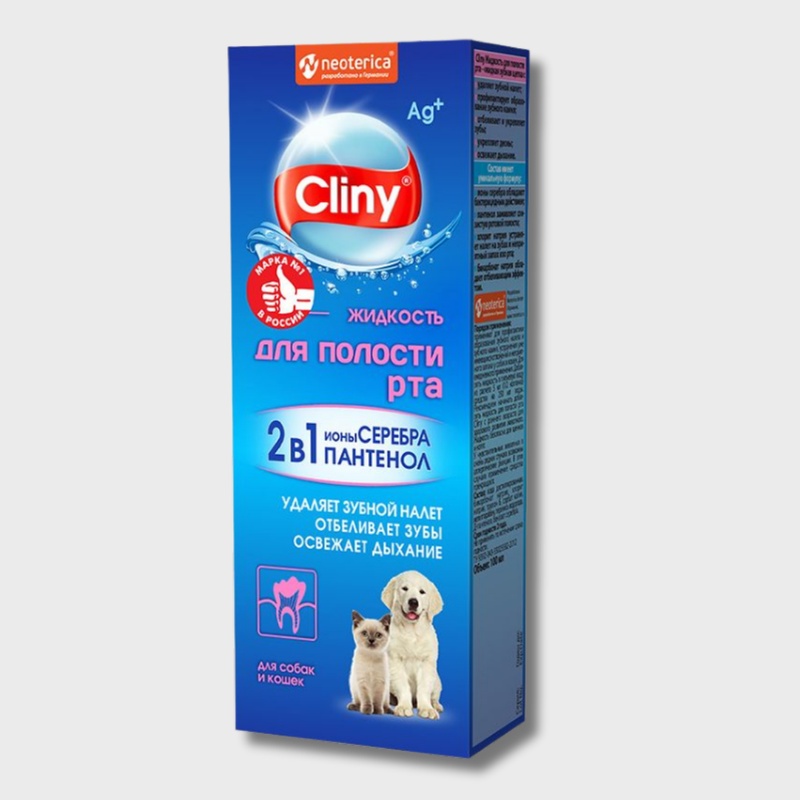 Cliny жидкость для полости рта для кошек и собак, 100 мл