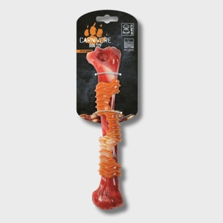 Игрушка для собак Карнивор кость, вкус бекона, цвет красный, 25.4x5.5x4.8 см Большая