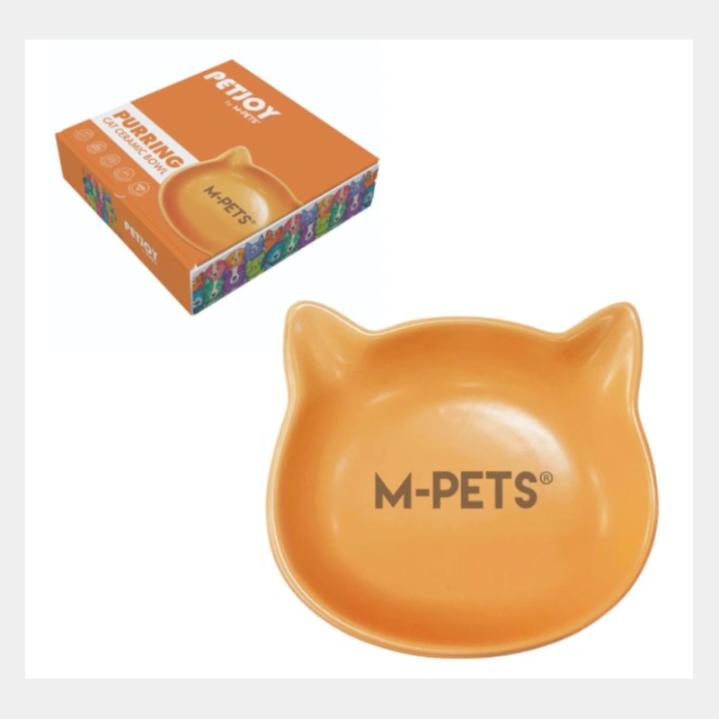 Миска керамическая с ушками PETJOY розовая 300 мл Mpets